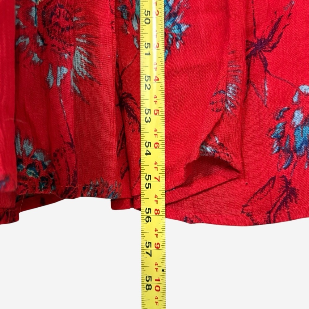Free People Intimately Red Garden Party Floral Tiered Maxi Dress - Picture 12 of 15